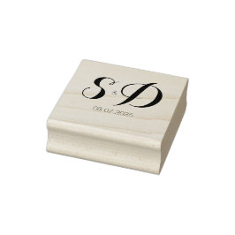 Carimbo De Borracha Rustic typography elegant wedding 