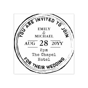 Carimbo De Borracha Rustic Wedding Invitation Stamp Trending 2018