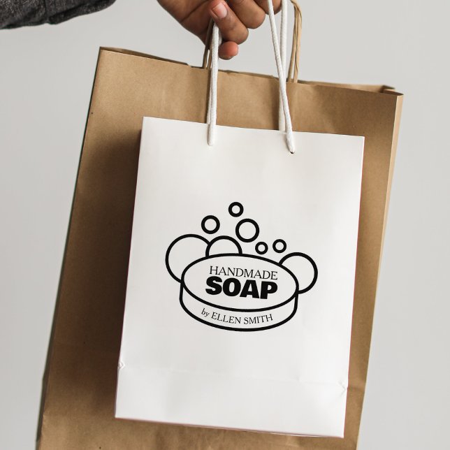 Carimbo De Borracha Sabonete artesanal, empresa personalizada grande (Criador carregado)