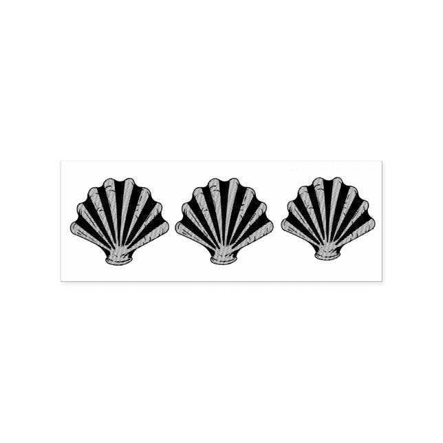 Carimbo De Borracha Sage Green Scallop Shell Thunder_Cove (Impressão)