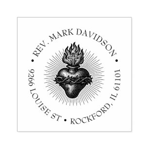 Carimbo De Borracha Sagrado Coração de Jesus Compaixão Divino Religios