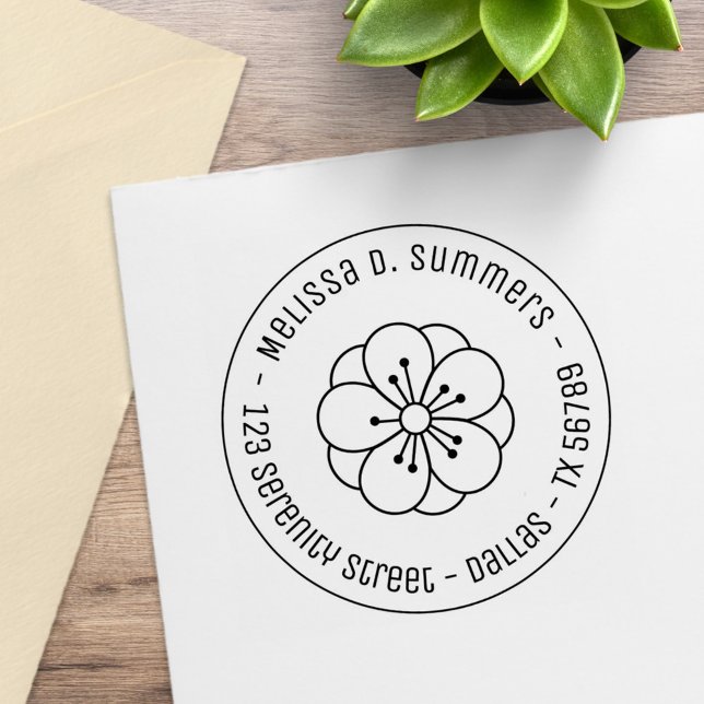 Carimbo De Borracha Sakura Cherry Blossom Flor 3 (Criador carregado)