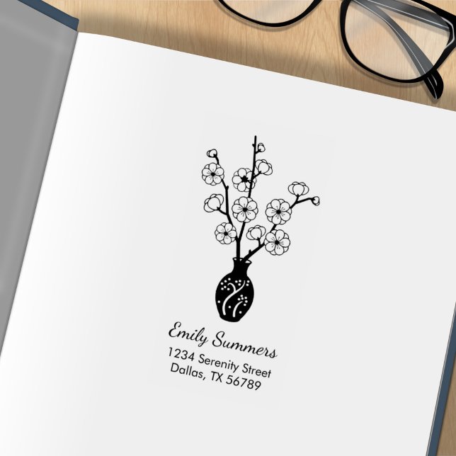 Carimbo De Borracha Sakura Cherry Blossom Vase (Criador carregado)