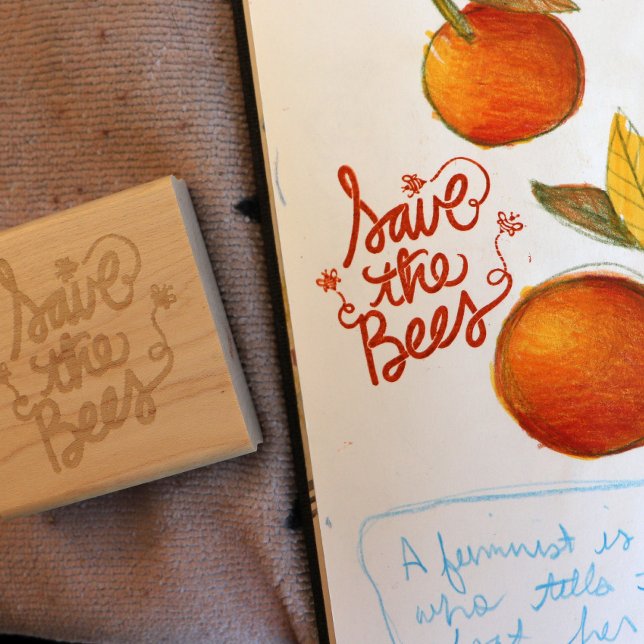 Carimbo De Borracha Salve as abelhas (Criador carregado)