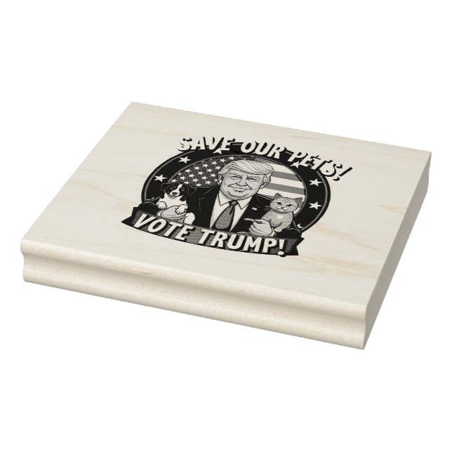 Carimbo De Borracha Salve nossos Pets de Trump de Votação Pets para Tr (Carimbo)