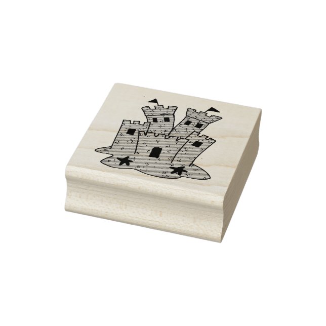 Carimbo De Borracha Sandcastle Sand Castle Summer Stamp (Carimbo)