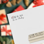 Carimbo De Borracha Santa Claus Signature Christmas V Rubber Stamp<br><div class="desc">Carimbo elf da aprovação com nome e número editáveis</div>