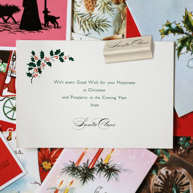 Carimbo De Borracha Santa Claus Signature Natal III (Criador carregado)