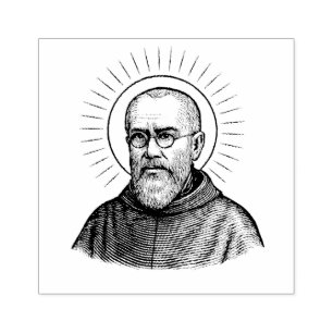 Carimbo De Borracha Santo Maximilian Kolbe Priest Martyr