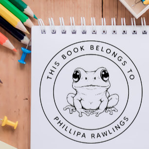 Carimbo De Borracha Sapo de Cuta Personalizado Este Livro Pertence Ao 
