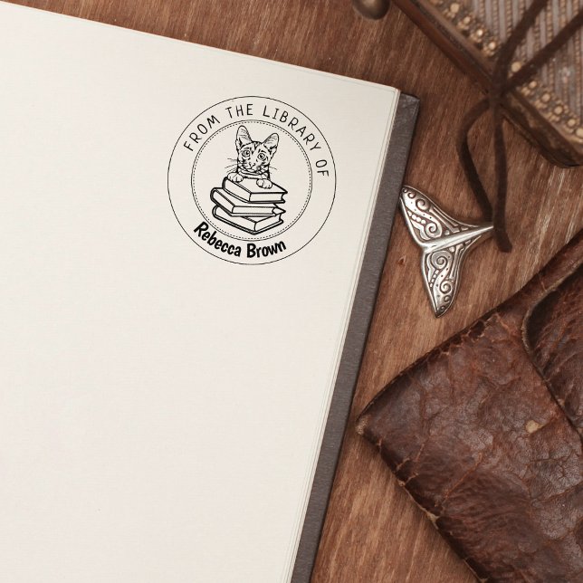 Carimbo De Borracha Savannah Cat, Livro Da Biblioteca De (Criador carregado)