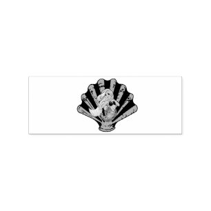Carimbo De Borracha Scallop Shell Mermaid Thunder_Cove
