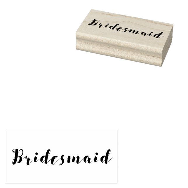 Carimbo De Borracha Script Bridesmaid (Carimbado)