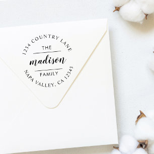 Carimbo De Borracha Script de Círculo   Crie seu próprio endereço de d