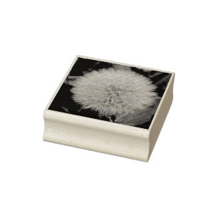 Carimbo De Borracha Seeding Dandelion Flower Wood Art Stamp
