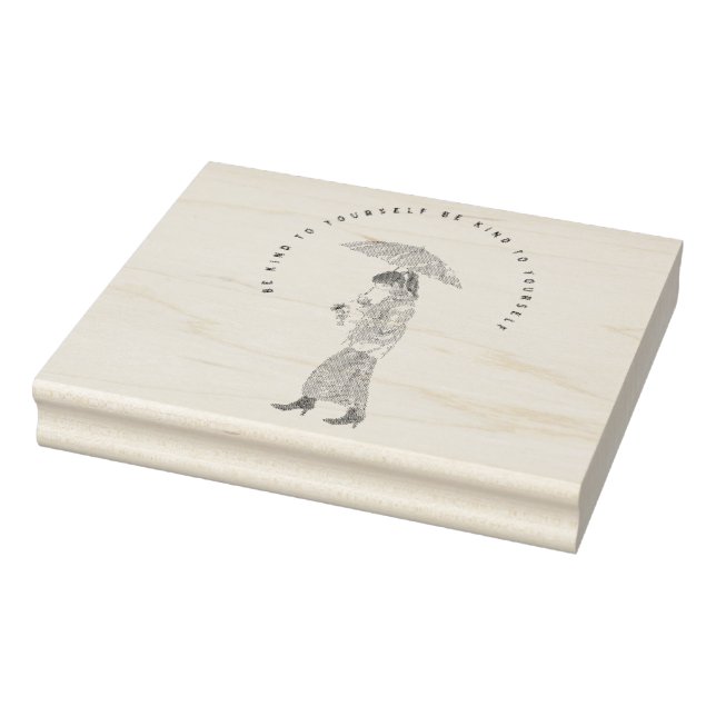 Carimbo De Borracha Seja gentil com você (Carimbo)