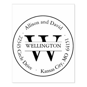 Carimbo De Borracha Selo clássico personalizado do endereço