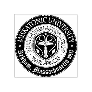 Carimbo De Borracha Selo da universidade de Miskatonic grande - selo