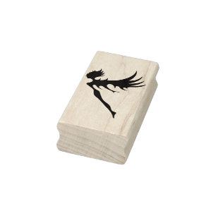 Carimbo De Borracha selo de arte de anjo moderno