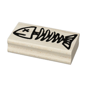 Carimbo De Borracha selo de arte de escada de peixe