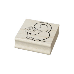 Carimbo De Borracha selo de arte de gato gordo