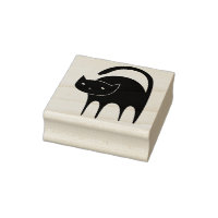 selo de arte de gato preto