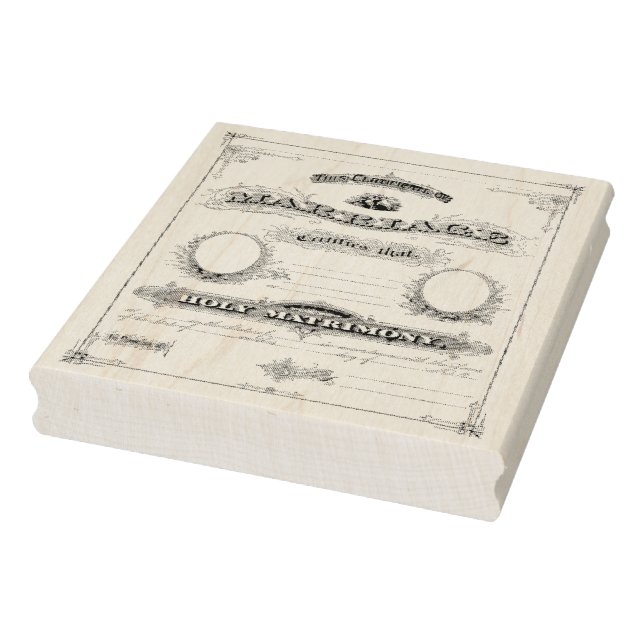 Carimbo De Borracha Selo de Arte Vintage Autêntico Certificado de Casa (Carimbo)