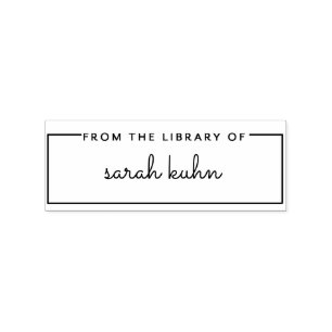 Carimbo De Borracha Selo de biblioteca do Bookplate, selo do livro
