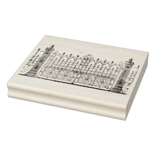 Carimbo De Borracha Selo de borracha da arte da porta do ferro forjado