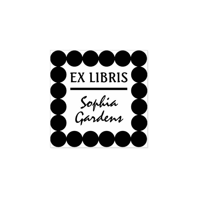 Carimbo De Borracha Selo de Borracha Ex Libris Moderno (Impressão)