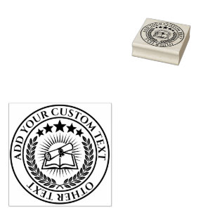 Carimbo De Borracha Selo de certificado de folha editável 3D personali