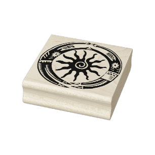 Carimbo De Borracha Selo de design de dança de fertilidade nativo amer