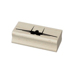 Carimbo De Borracha Selo de madeira da parte dianteira do avião de