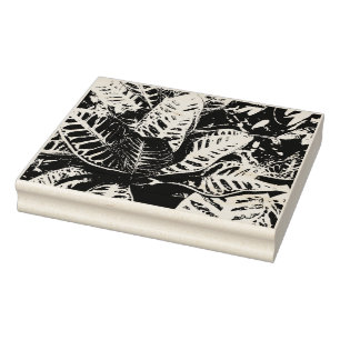 Carimbo De Borracha Selo de Planta de Croton Tropical