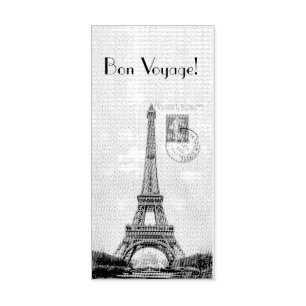Carimbo De Borracha Selo do cartão da torre Eiffel do vintage