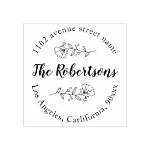 Carimbo De Borracha selo personalizado do nome e endereço