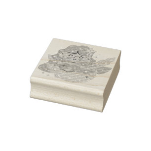 Carimbo De Borracha sereia amarela