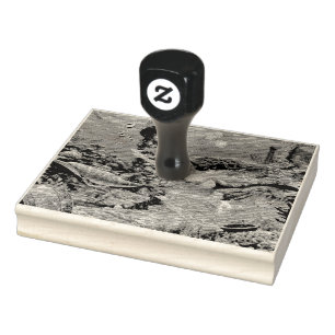 Carimbo De Borracha sereia mãe e bebê