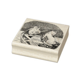 Carimbo De Borracha Serenata Whimsy Owl e Pussycat em Boat