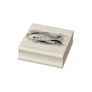 Carimbo De Borracha Série Aquarela: Peixes Koi