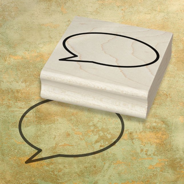 Carimbo De Borracha Seu Balão de Fala Divertido Retro de Quadrinhos (Your Message Speech Bubble Fun Retro Comic Book Rubber Stamp)