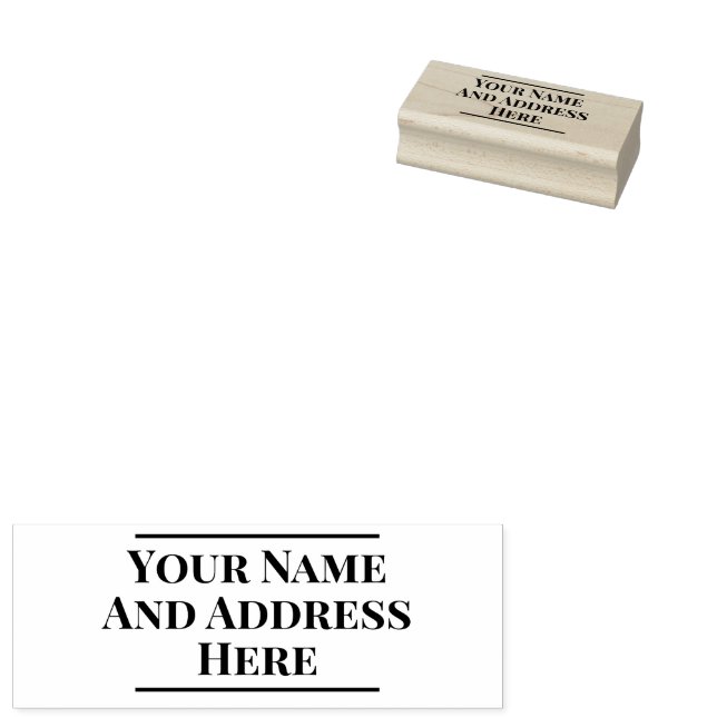 Carimbo De Borracha Seu Endereço Wood Art Stamp (Carimbado)