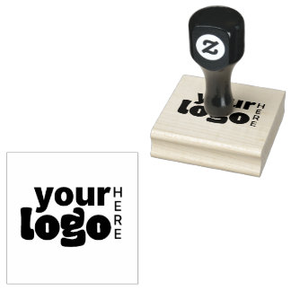 Carimbo De Borracha Seu logotipo aqui é simples, moderno mínimo