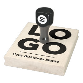 Carimbo De Borracha Seu Logotipo Empresarial Selo de Borracha Grande P