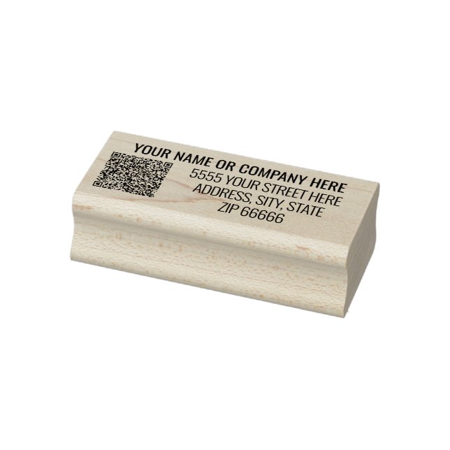 Carimbo De Borracha Seu nome de informações de código QR Endereço Cari (Carimbo)