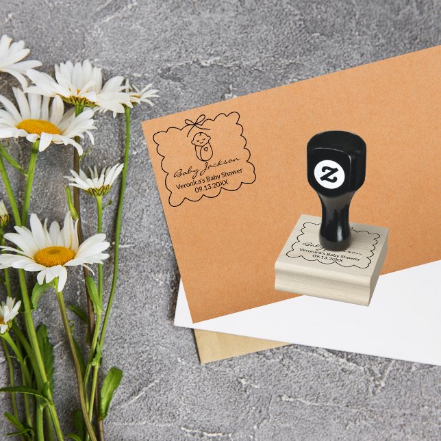 Carimbo De Borracha Sexo Cute Bebê e Arco Moderno Chá de fraldas Neutr (Criador carregado)