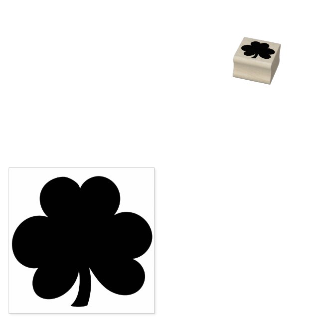 Carimbo De Borracha Shamrock Wood Art Stamp (Carimbado)