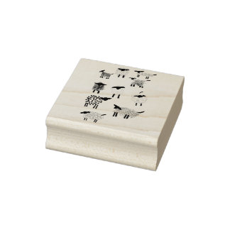 Carimbo De Borracha Sheep doodles