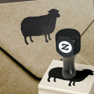 Carimbo De Borracha Sheep Silhouette