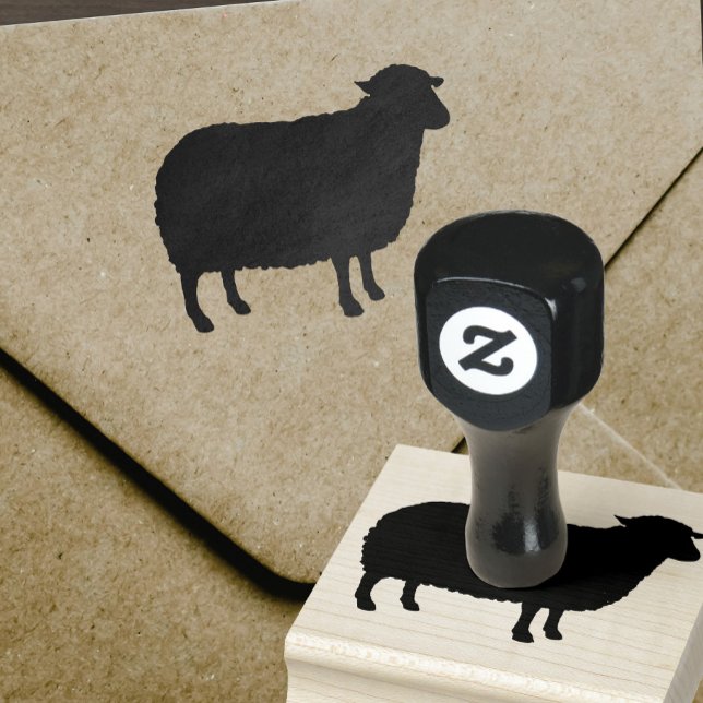 Carimbo De Borracha Sheep Silhouette (Criador carregado)